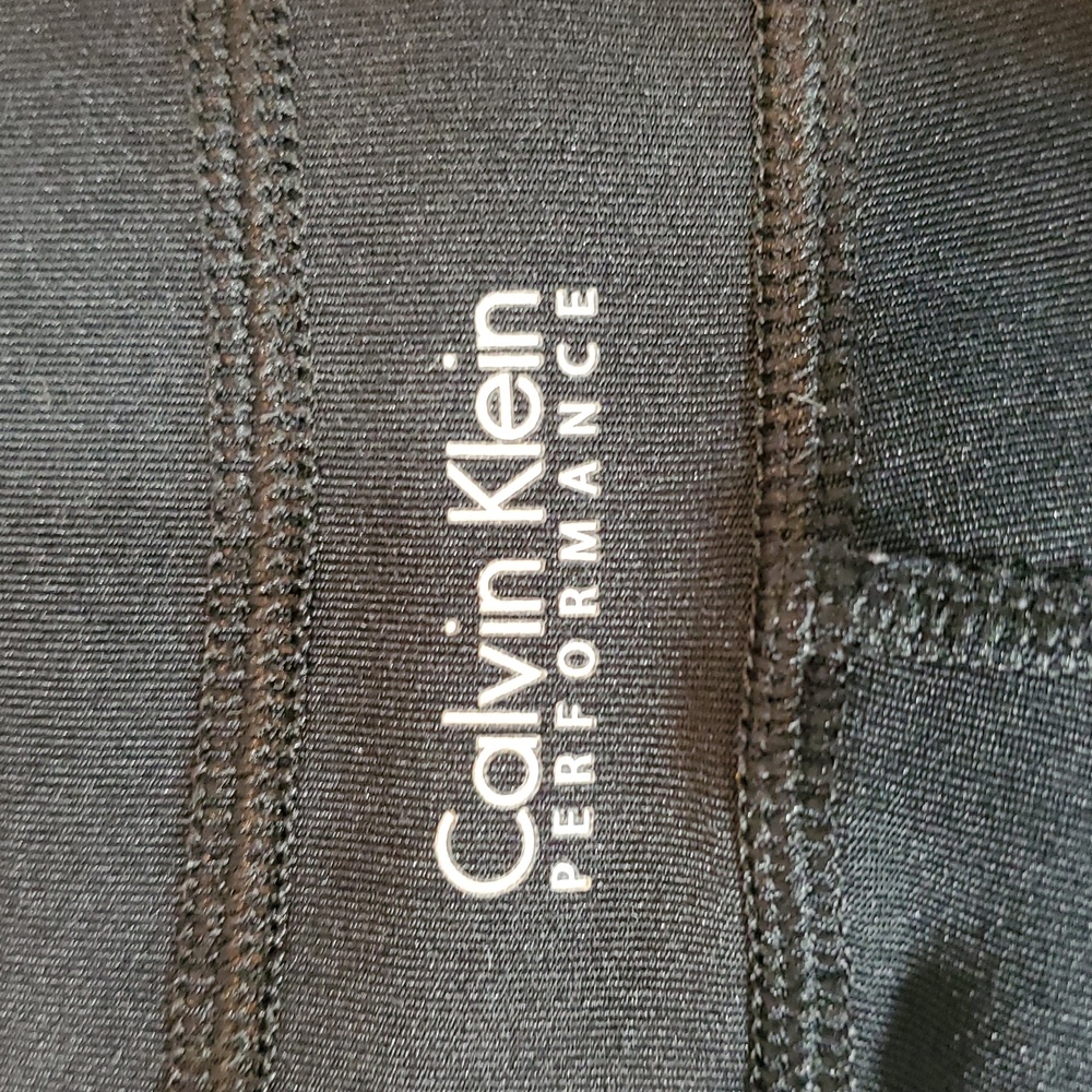 Calvin Klein Performance Black Cropped Pants Quick Dry Size M EUC - Picture 2 of 8